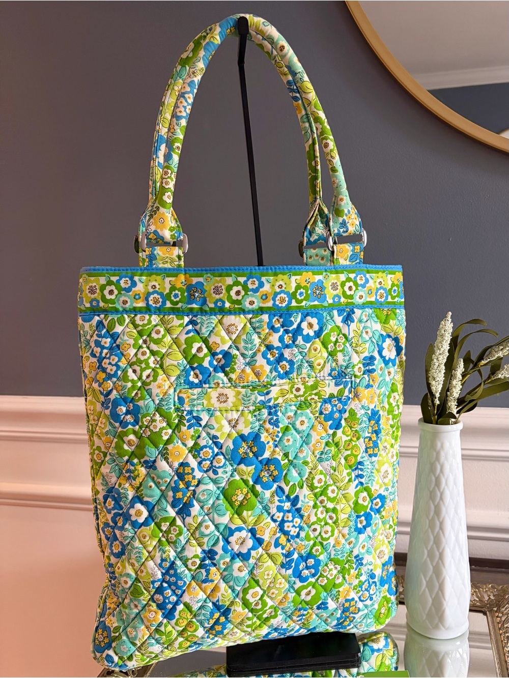 Vera Bradley Slim Tote in English Meadow